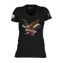 Women's Patriot Ink V-Neck - Black -Fashion Trend Clothing Store GS5794 TraditionalPatriotWomen sV Neck Black WEB READY 2023 1