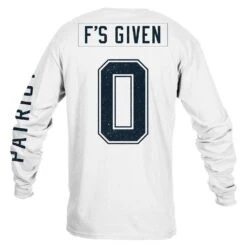 Zero F's Given Long Sleeve - White -Fashion Trend Clothing Store GS5800 Men sZeroF sGivenLongSleeve White STANDARD WEB READY BACK