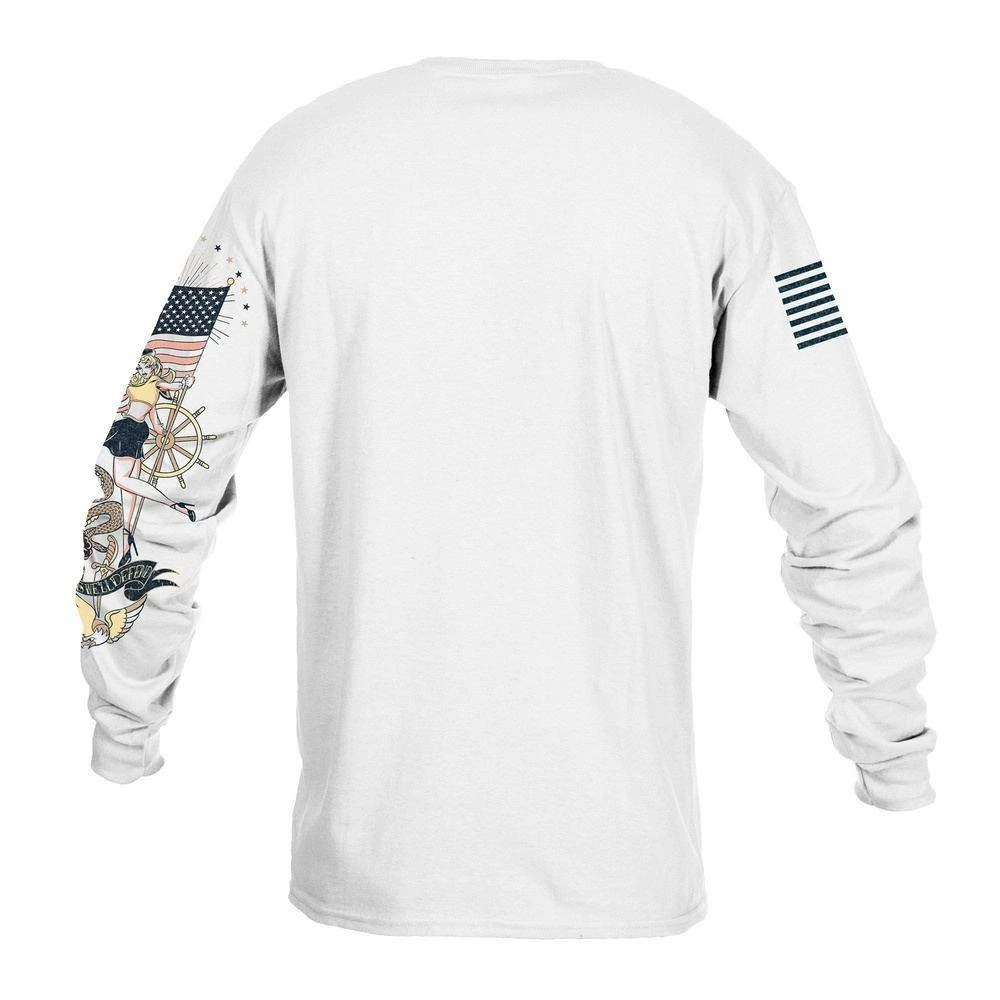 Nautical Pinup Long Sleeve - White 11 Nautical Pinup Long Sleeve - White - Image 9
