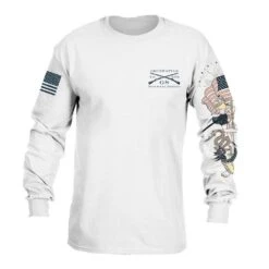 Nautical Pinup Long Sleeve - White 21 Nautical Pinup Long Sleeve - White -Fashion Trend Clothing Store GS5801 Men sNauticalPinupLongSleeve WhiteFRONT