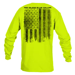 Red Blood Blue Collar™ Long Sleeve - Safety Green -Fashion Trend Clothing Store GS5804 Men sRedBloodBlueCollar LongSleeve SafetyGreen