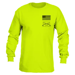 Red Blood Blue Collar™ Long Sleeve - Safety Green -Fashion Trend Clothing Store GS5804 RedBloodBlueCollarMen sLongSleeve SafetyGreen WEB READYFront