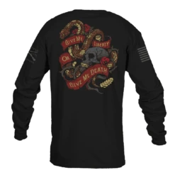 Liberty Or Death Long Sleeve - Black -Fashion Trend Clothing Store GS5808 LibertyorDeathMen sLongSleeve Black WEB READY 2023bk