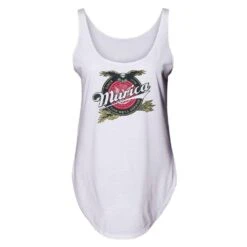 Women's Murica Brewing Flowy Tank - White -Fashion Trend Clothing Store GS5810 MuricaSince1776Women sFlowyTank White WEB READY front
