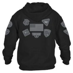 Patriot Patch Hoodie - Black 13 Patriot Patch Hoodie - Black -Fashion Trend Clothing Store GS5819 PatriotPatchMen sHoodie Black WEB READY Back