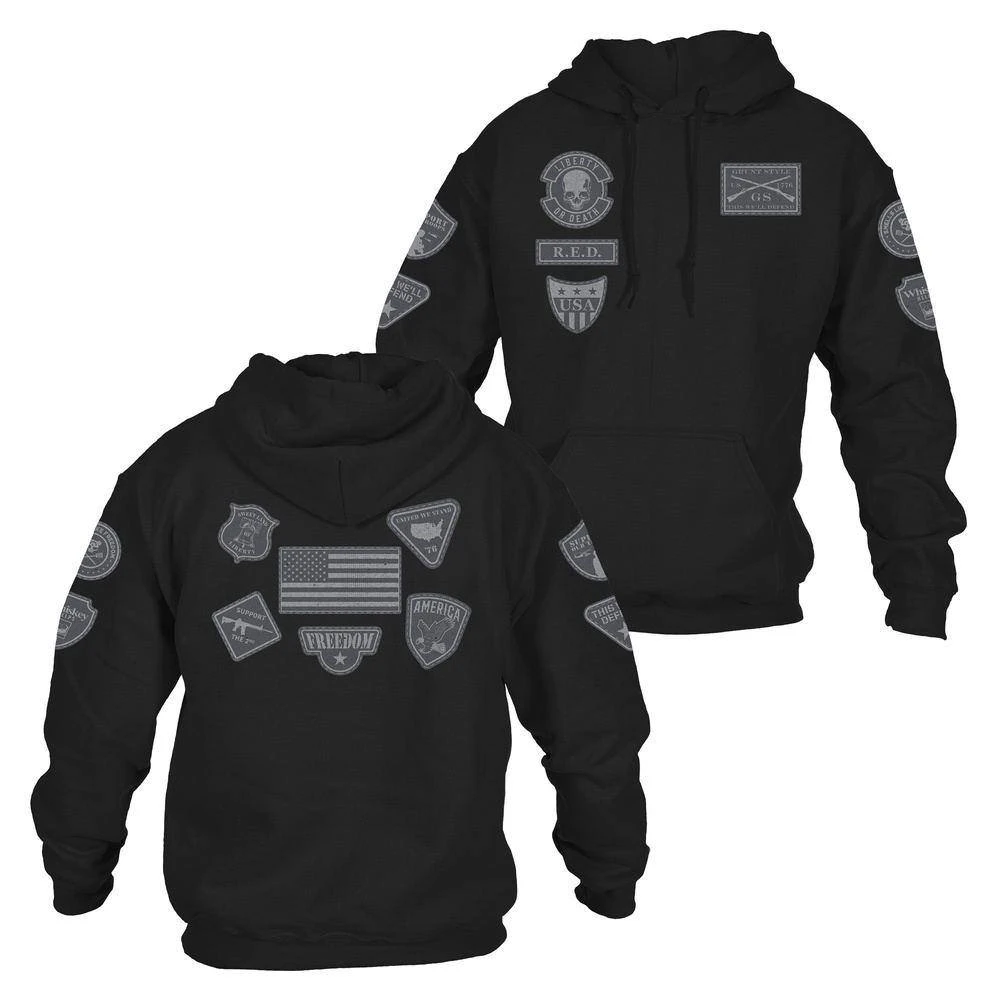 Patriot Patch Hoodie - Black 3 Patriot Patch Hoodie - Black