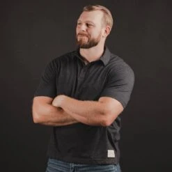 Men's Cruiser Polo - Heather Black 9 Men's Cruiser Polo - Heather Black -Fashion Trend Clothing Store GS5821 Men sCruiserPolo HeatherBlack