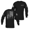 1776 Flag Long Sleeve - Black -Fashion Trend Clothing Store GS5833 Men s1776FlagLongSleeve Black WEB READY Both