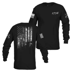 1776 Flag Long Sleeve - Black