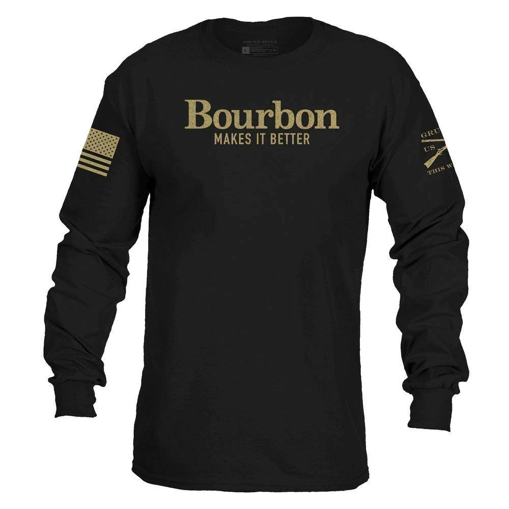 Bourbon Makes It Better Long Sleeve - Black 3 Bourbon Makes It Better Long Sleeve - Black