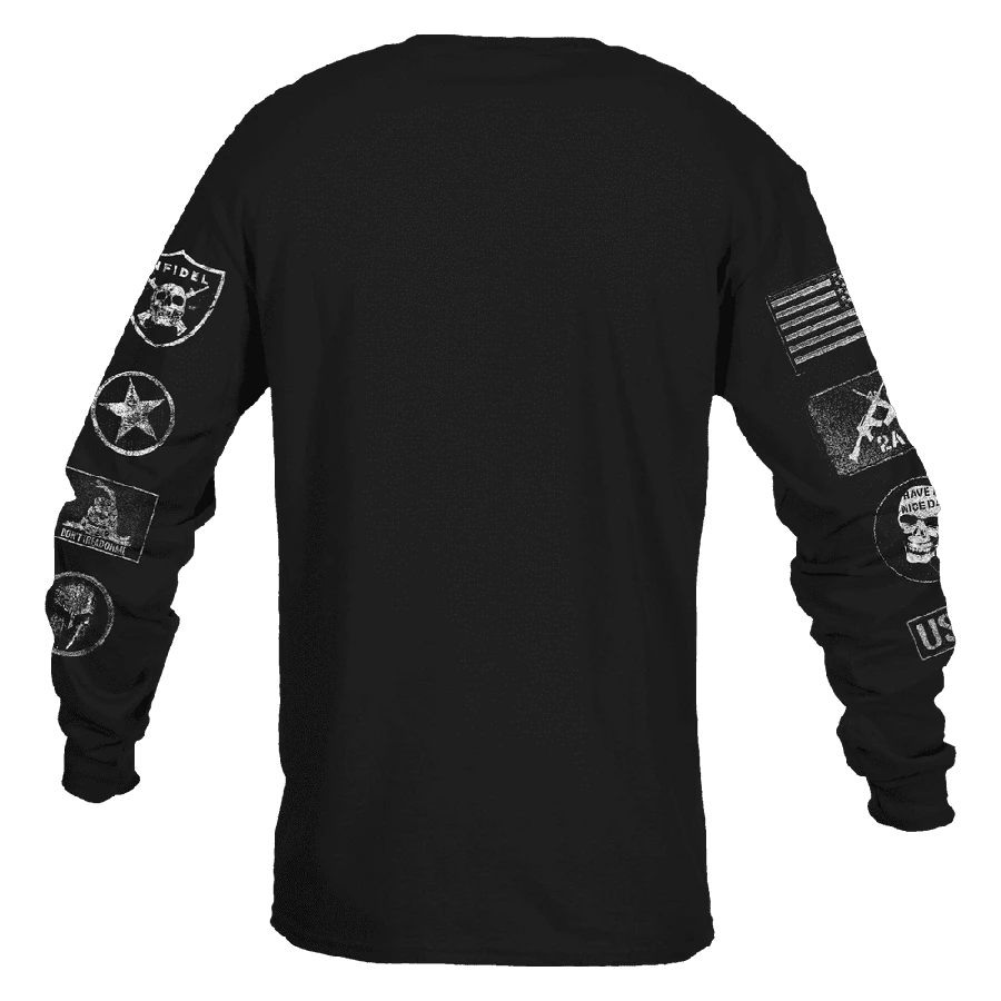 Patch Long Sleeve - Black 9 Patch Long Sleeve - Black - Image 7