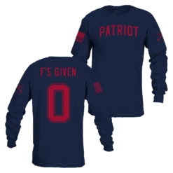 Zero F's Given Long Sleeve - Midnight Navy