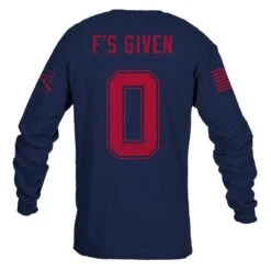 Zero F's Given Long Sleeve - Midnight Navy -Fashion Trend Clothing Store GS5836 Men s Zero F s Given Long Sleeve Navy back WEB READY
