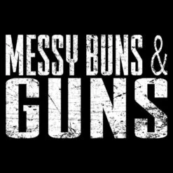 Women's Messy Buns & Guns Long Sleeve - Black 13 Women's Messy Buns & Guns Long Sleeve - Black -Fashion Trend Clothing Store GS5839 Women s Messy Buns Guns Long Sleeve Black artwork WEB READY