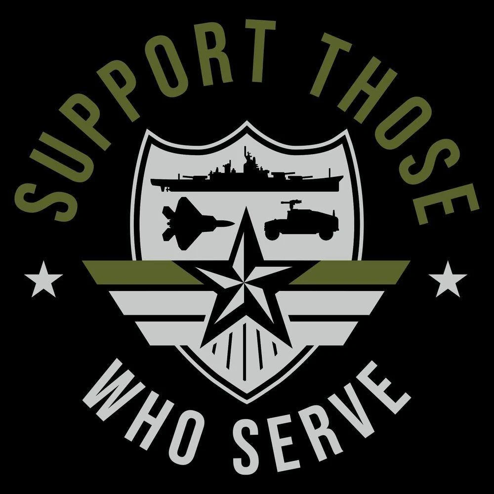 Women's Support Those Who Serve Green Line V-Neck - Black 5 Women's Support Those Who Serve Green Line V-Neck - Black - Image 3
