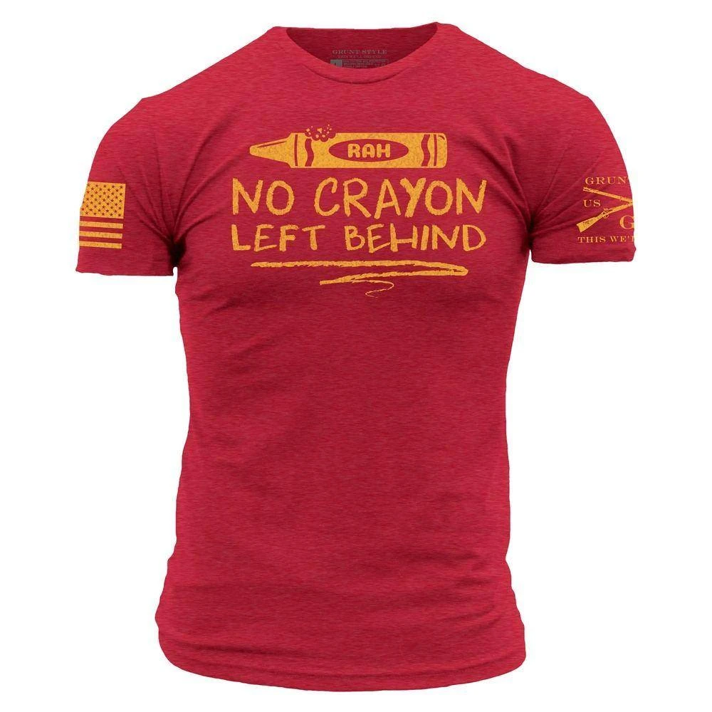 No Crayon Left Behind T-Shirt - Red 2 No Crayon Left Behind T-Shirt - Red