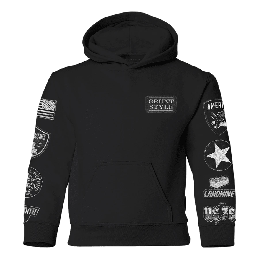 Youth Patch Hoodie - Black 8 Youth Patch Hoodie - Black - Image 6