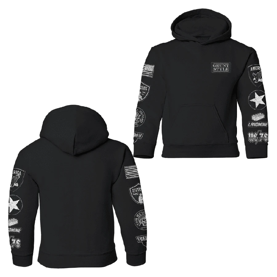 Youth Patch Hoodie - Black 5 Youth Patch Hoodie - Black - Image 3