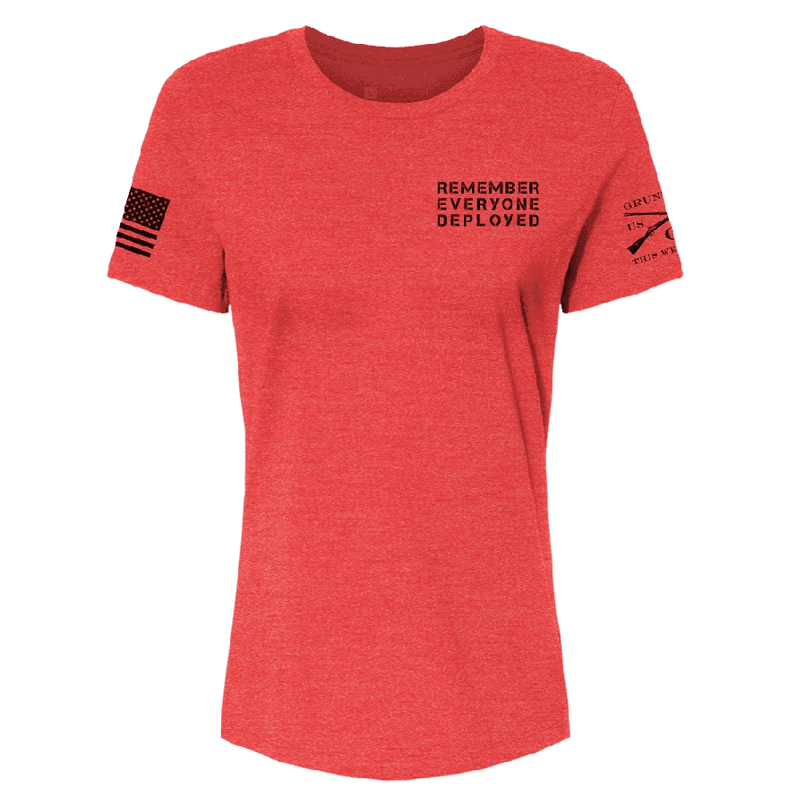 Women's R.E.D. All Forces Relaxed Fit Tee - Red 9 Women's R.E.D. All Forces Relaxed Fit Tee - Red - Image 7