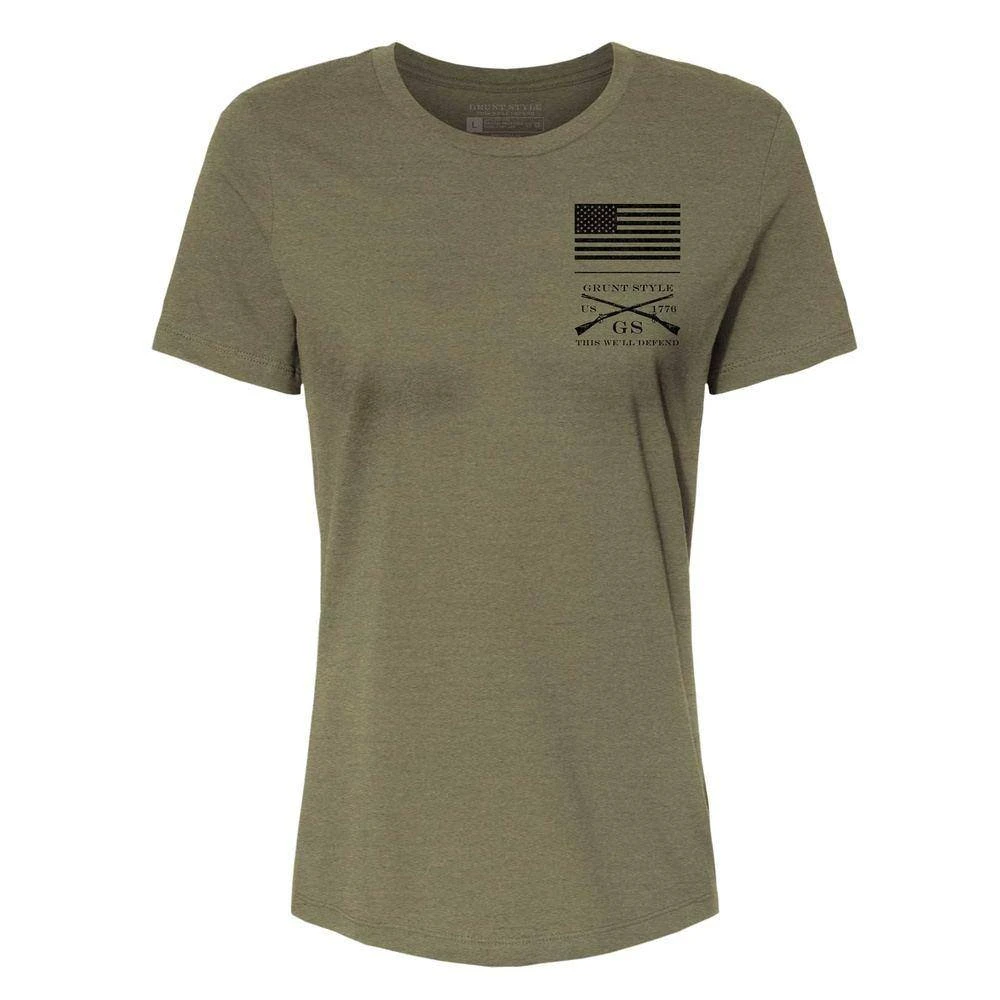 Women's Strength Through Suffering Relaxed Fit T-Shirt - Olive Triblend 6 Women's Strength Through Suffering Relaxed Fit T-Shirt - Olive Triblend - Image 4