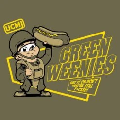 Green Weenies T-Shirt - Military Green 9 Green Weenies T-Shirt - Military Green -Fashion Trend Clothing Store GS5905 Men sGreenWeeniesTee MilitaryGreen WEB READY FRONT ART
