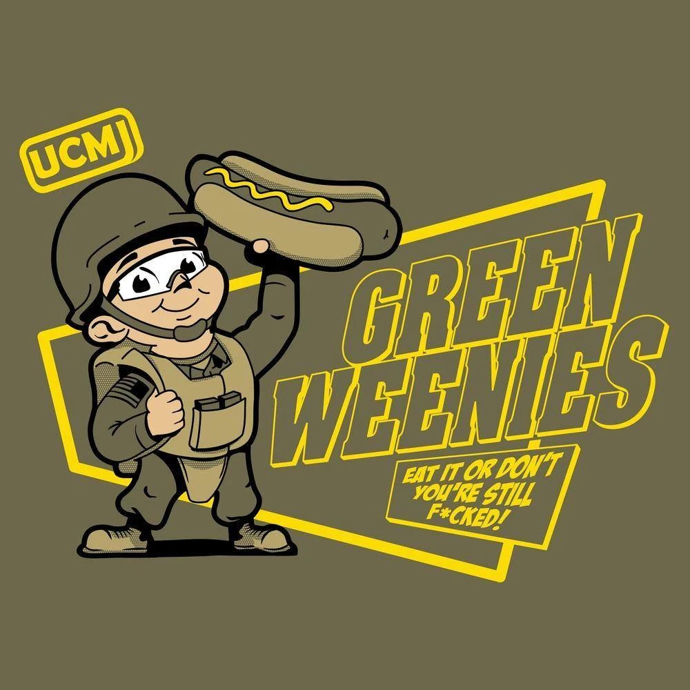 Green Weenies T-Shirt - Military Green 4 Green Weenies T-Shirt - Military Green - Image 2