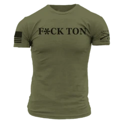 F*ck Ton T-Shirt - Military Green 12 F*ck Ton T-Shirt - Military Green -Fashion Trend Clothing Store GS5910 Men sFckTonTee MilitaryGreen WEB READY FRONT