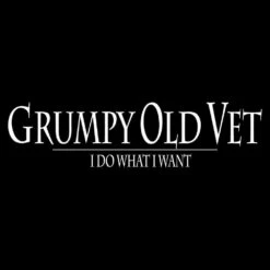 Men's Grumpy Old Vet Tank - Black -Fashion Trend Clothing Store GS5911 Men sGrumpyOldVetTank Black WEB READY FrontART