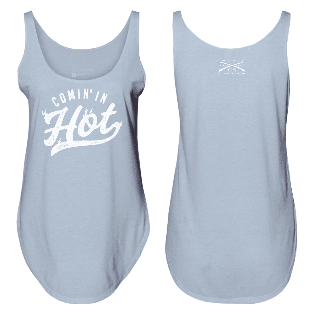 Women's Comin' In Hot Tank - Stonewash Denim 5 Women's Comin' In Hot Tank - Stonewash Denim - Image 3