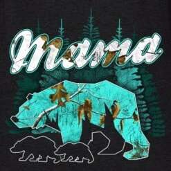 Women's Realtree Xtra® Sea Glass Mama Bear Tank - Black -Fashion Trend Clothing Store GS5915 Women sRealtreeXtraSeaGlassMamaBearTank Black WEB READY FrontART