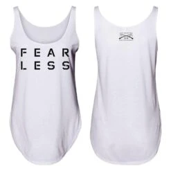 Women's Fear Less Tank - White -Fashion Trend Clothing Store GS5916 Women sFearLessTank White WEB READY Both