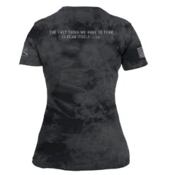Women's Fear Less Slim Fit T-Shirt - Black Wash -Fashion Trend Clothing Store GS5951 Women sFearLessSlimFitTee BlackWash WEB READY BACK 1