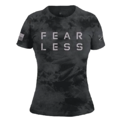 Women's Fear Less Slim Fit T-Shirt - Black Wash -Fashion Trend Clothing Store GS5951 Women sFearLessSlimFitTee BlackWash WEB READY FRONT 1