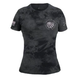 Women's Flag Salute Slim Fit T-Shirt - Black Wash 12 Women's Flag Salute Slim Fit T-Shirt - Black Wash -Fashion Trend Clothing Store GS5952 Women sFlagSaluteSlimFitTee BlackWash WEB READY FRONT 1