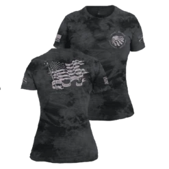 Women's Flag Salute Slim Fit T-Shirt - Black Wash 10 Women's Flag Salute Slim Fit T-Shirt - Black Wash -Fashion Trend Clothing Store GS5952 Women sFlagSaluteSlimFitTee BlackWash WEB READY STACK 1