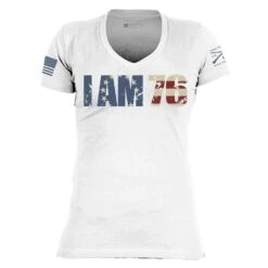 Women's I AM 76 V-Neck - White -Fashion Trend Clothing Store GS6023 Women sIAM76V Neck White WEB READY front