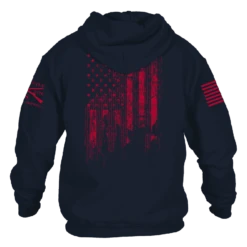 1776 Flag Hoodie - Navy -Fashion Trend Clothing Store GS6026 Men s1776FlagHoodie Navy WEB READY Back