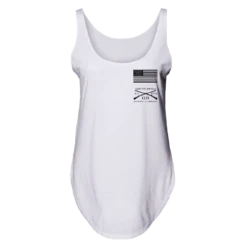 Women's Strength Through Suffering Flowy Tank - White -Fashion Trend Clothing Store GS6029 Women sStrengthThroughSufferingFlowyTank White WEB READY Front