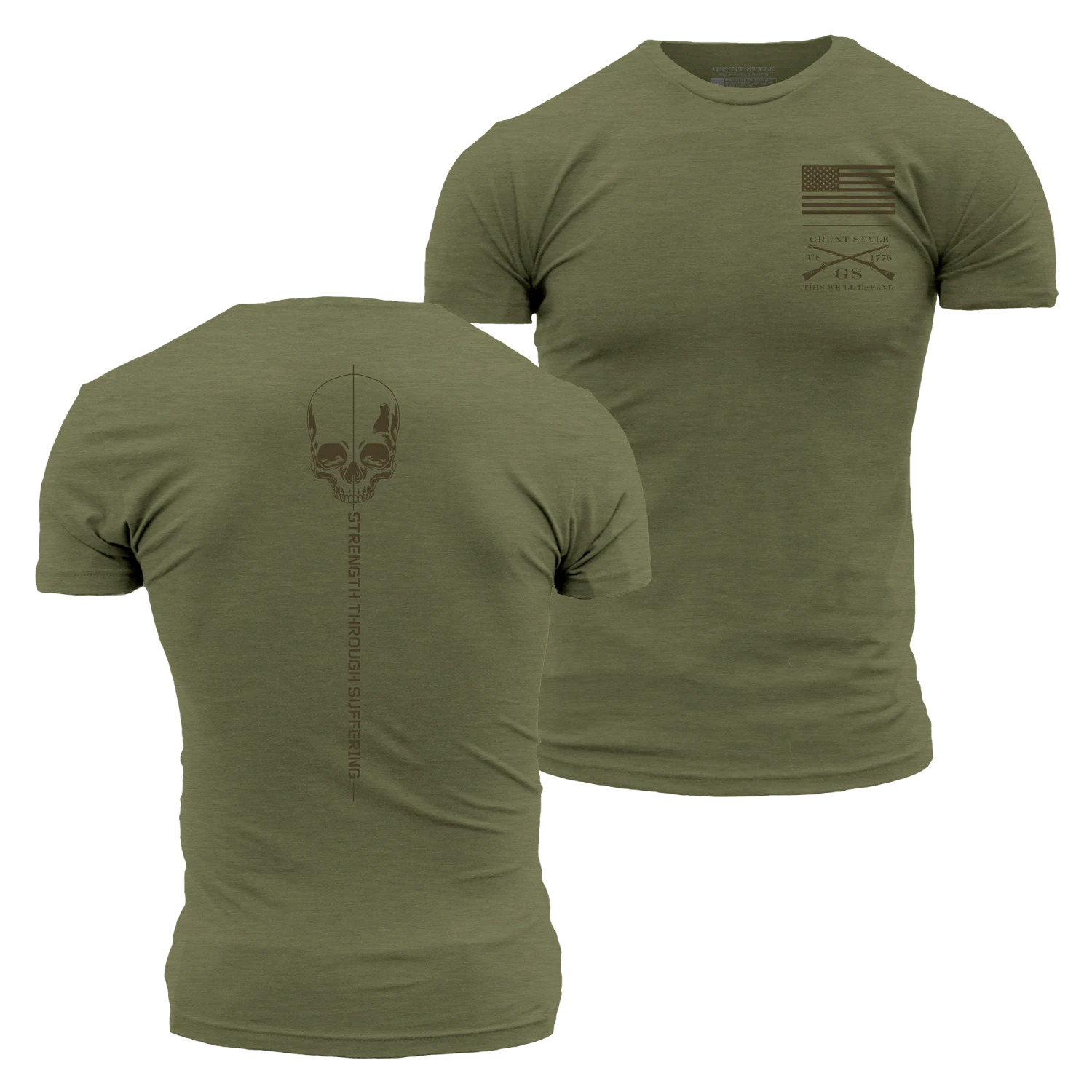 Strength Through Suffering T-Shirt - Military Green