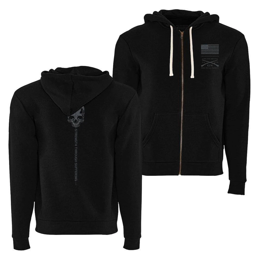 Strength Through Suffering Full-Zip Hoodie - Black 3 Strength Through Suffering Full-Zip Hoodie - Black