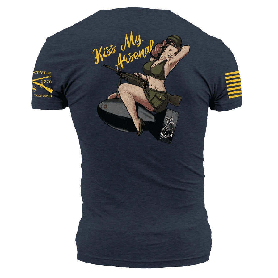 Kiss My Arsenal T-Shirt - Midnight Navy 6 Kiss My Arsenal T-Shirt - Midnight Navy - Image 4