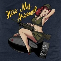 Kiss My Arsenal T-Shirt - Midnight Navy 15 Kiss My Arsenal T-Shirt - Midnight Navy -Fashion Trend Clothing Store GS6072 Men sKissMyArsenalT Shirt MidnightNavy WEB READY BackArt