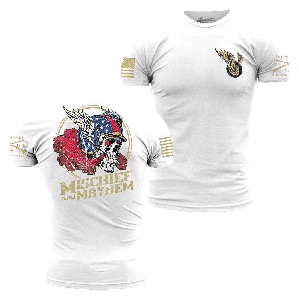 Mischief And Mayhem T-Shirt - White 3 Mischief And Mayhem T-Shirt - White