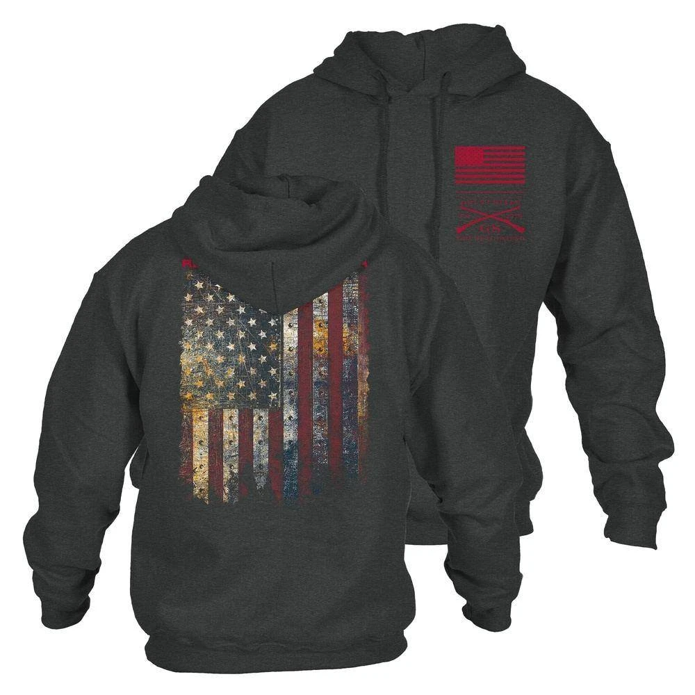 Red Blood Blue Collar™ Hoodie - Dark Heather 3 Red Blood Blue Collar™ Hoodie - Dark Heather