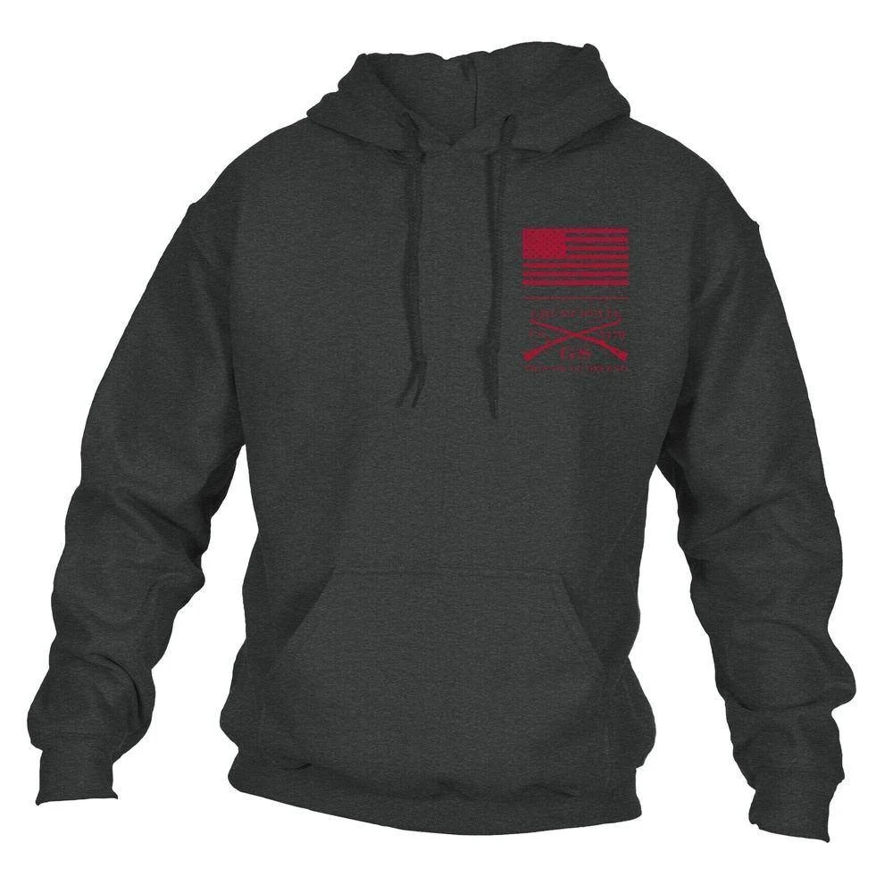 Red Blood Blue Collar™ Hoodie - Dark Heather 6 Red Blood Blue Collar™ Hoodie - Dark Heather - Image 4