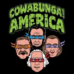 Cowabunga! America T-Shirt - Black -Fashion Trend Clothing Store GS6157 Men sCowabunga AmericaT Shirt Black WEB READY ART