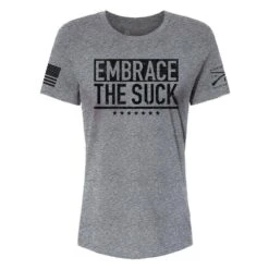 Women's Embrace The Suck Relaxed Fit T-Shirt - Grey Triblend