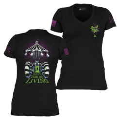 Women's Never Trust The Living V-Neck - Black 10 Women's Never Trust The Living V-Neck - Black -Fashion Trend Clothing Store GS6219 Women sNeverTrustTheLivingV Neck Black WEB READY 2022frtbk