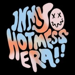 Women's Hot Mess Era Slim Fit T-Shirt - Black -Fashion Trend Clothing Store GS6222 Women sHotMessEraSlimFitT Shirt BlackFRONTART