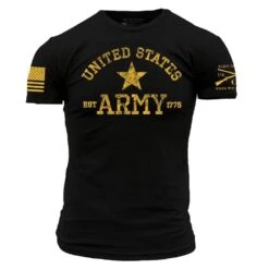 Army Est. 1775 T-Shirt - Black 7 Army Est. 1775 T-Shirt - Black -Fashion Trend Clothing Store GSAR0043 Men sArmyEst1775T Shirt Black WEB READY Front